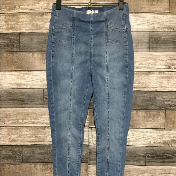 We The Free Pull On High Rise Skinny Jeans Women’s 27 Blue Denim (Inseam 27) - Picture 5 of 9
